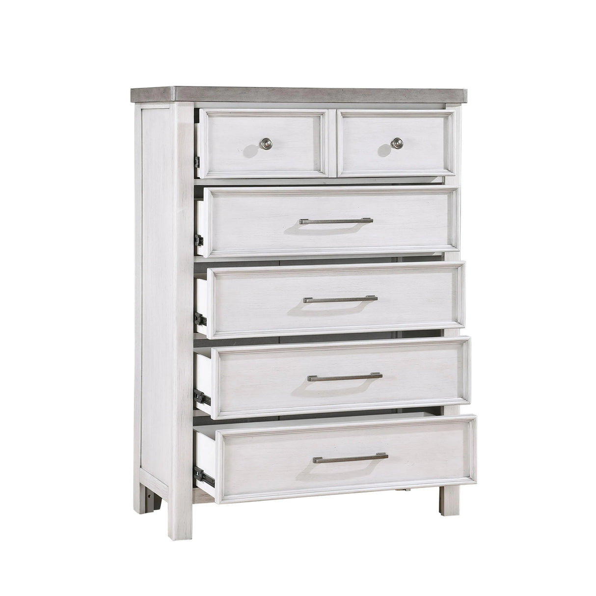 Ambrose Antique White/Gray Chest by Homelegance at Eve Furniture