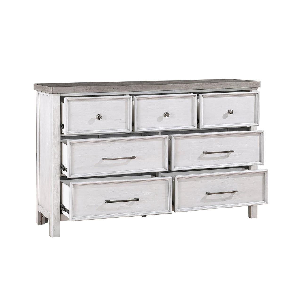 Ambrose Antique White/Gray Dresser by Homelegance at Eve Furniture