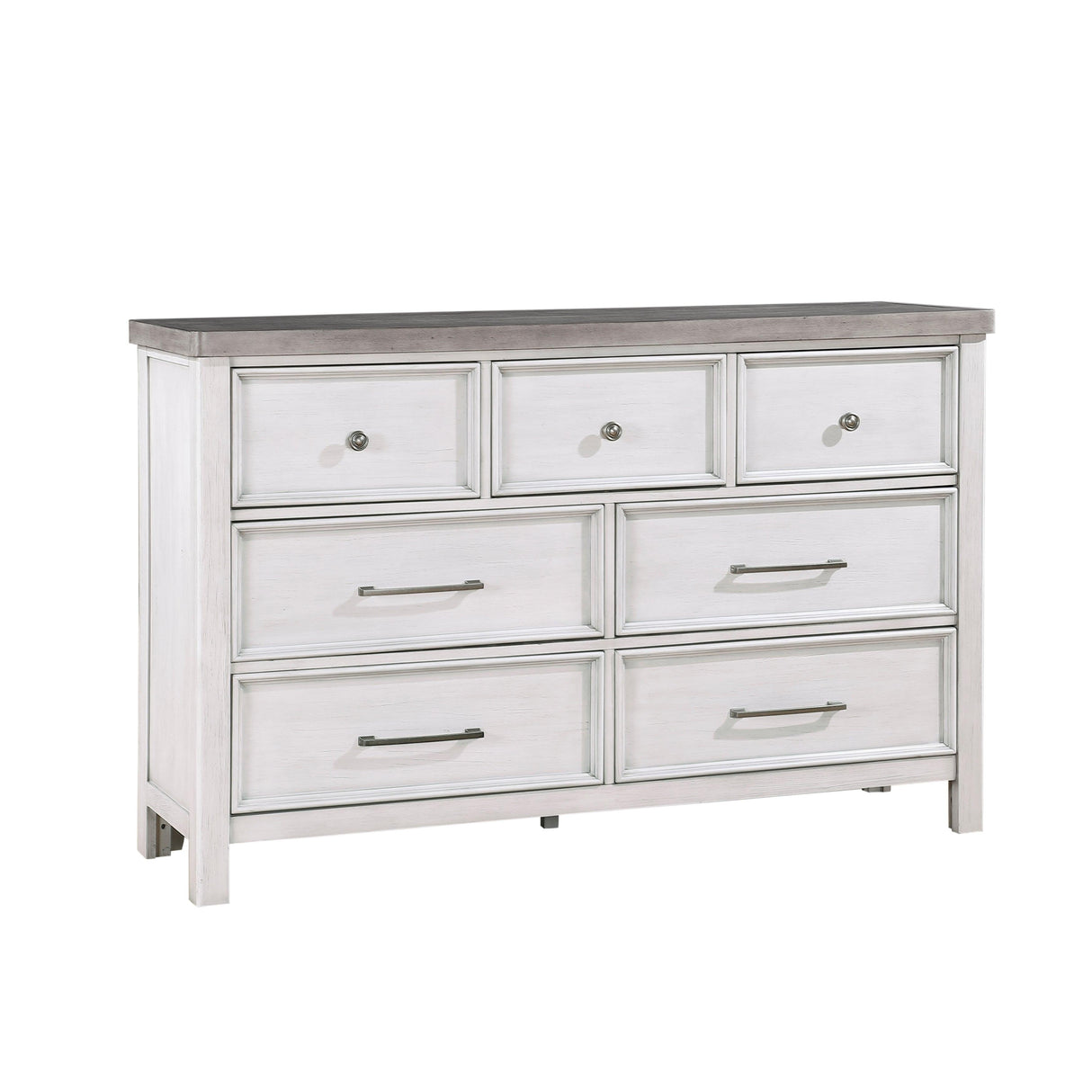 Ambrose Antique White/Gray Dresser by Homelegance at Eve Furniture