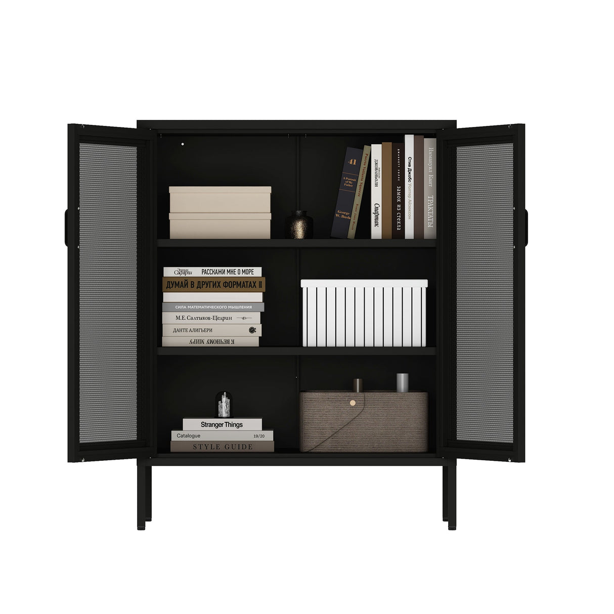 Amelia 31.5" Accent Cabinet in Black by Manhattan Comfort at Eve Furniture