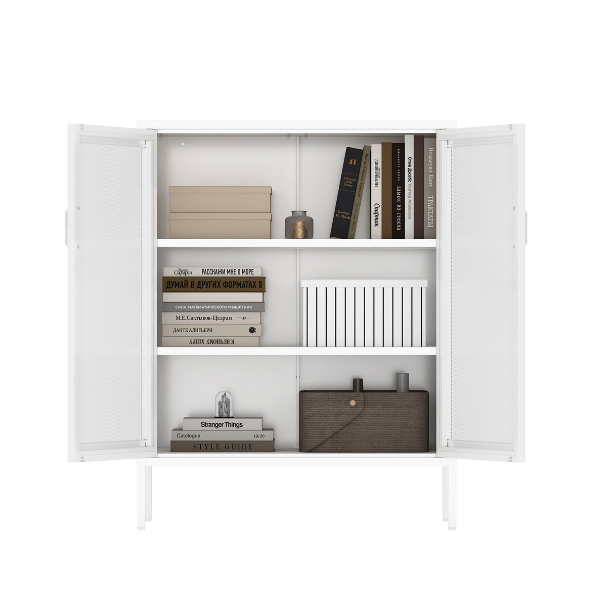 Amelia 31.5" Accent Cabinet in White by Manhattan Comfort at Eve Furniture