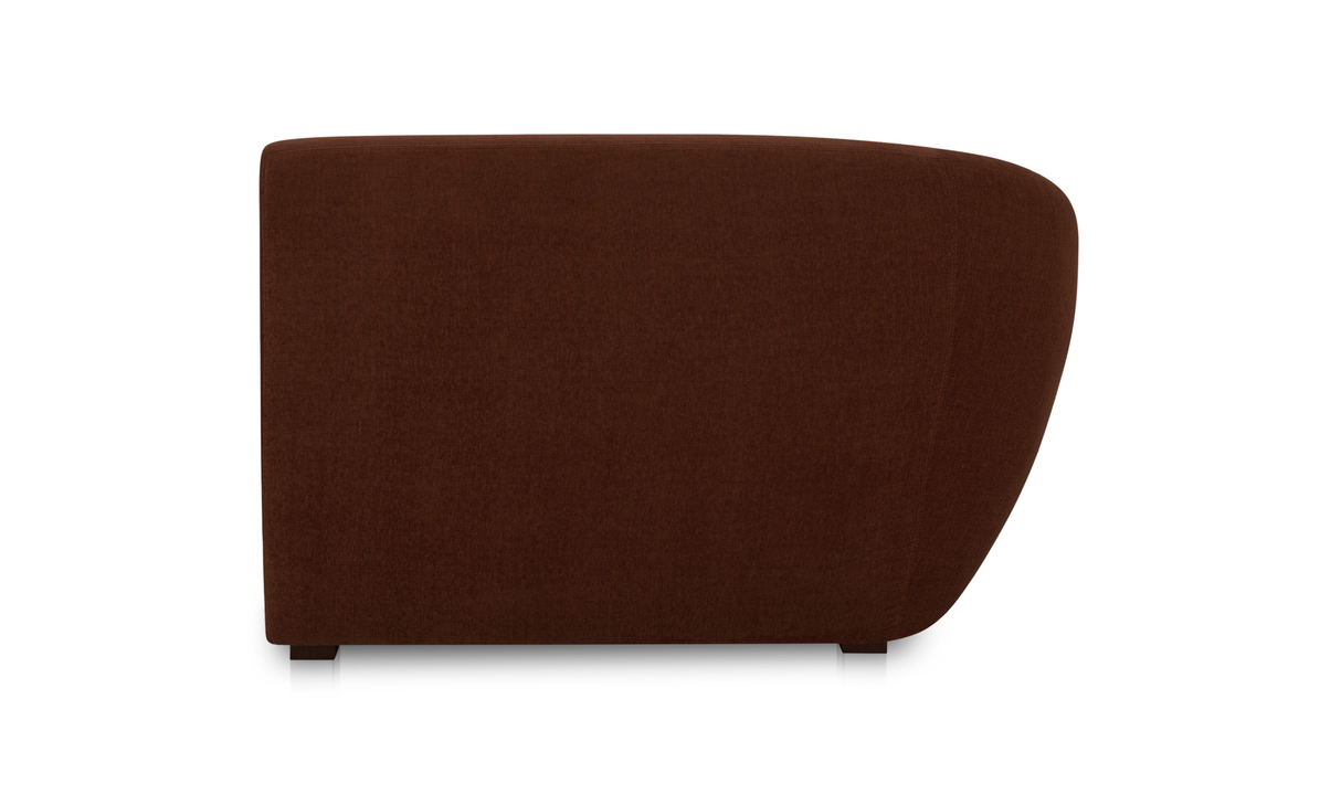 Amelia Left Arm Facing Chaise - Chestnut by Moe's Home at Eve Furniture