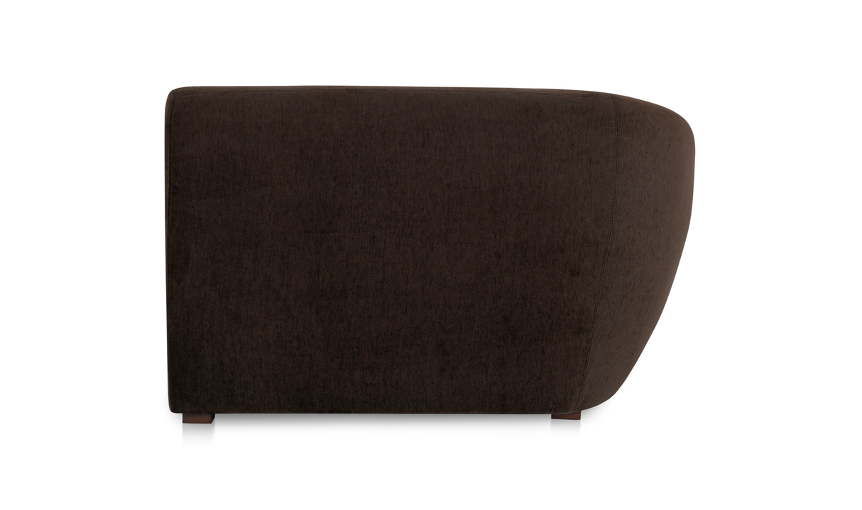 Amelia Left Arm Facing Chaise - Espresso by Moe's Home at Eve Furniture
