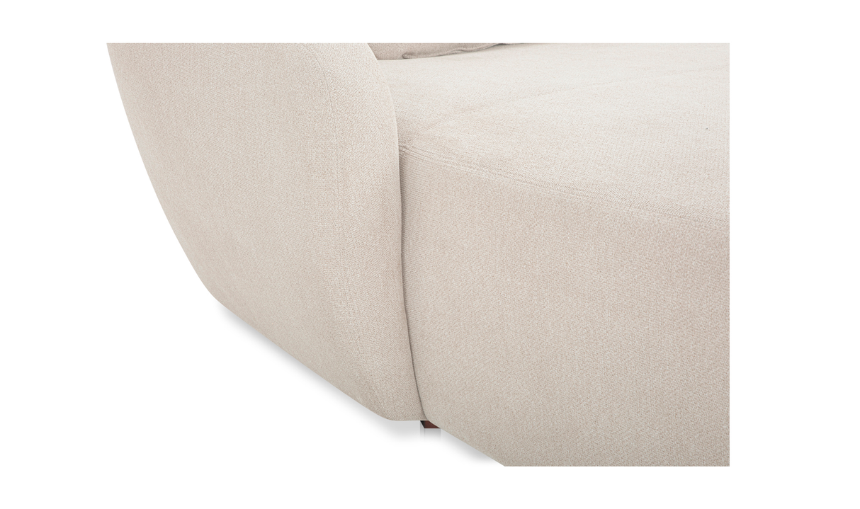 Amelia Left Arm Facing Chaise - Warm White by Moe's Home at Eve Furniture