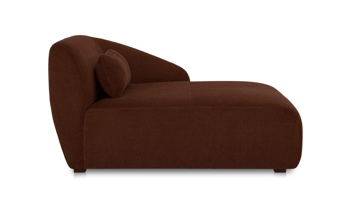 Amelia Right Arm Facing Chaise - Chestnut by Moe's Home at Eve Furniture