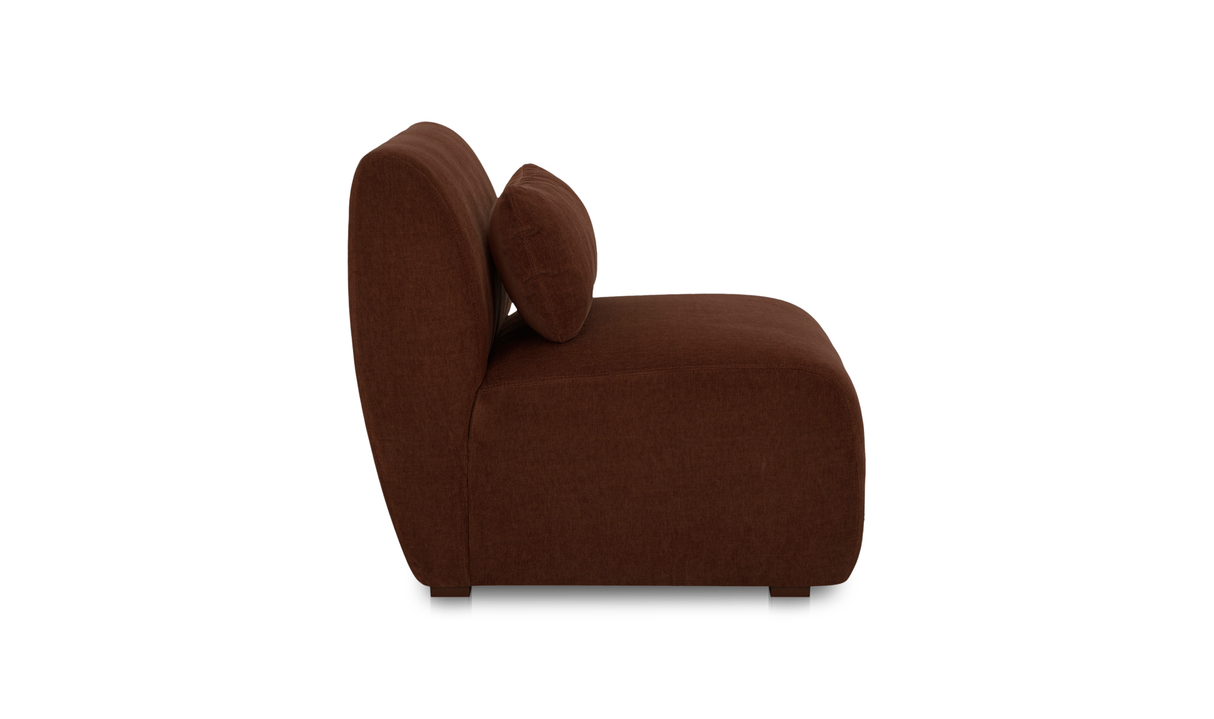 Amelia Slipper Chair - Chestnut by Moe's Home at Eve Furniture