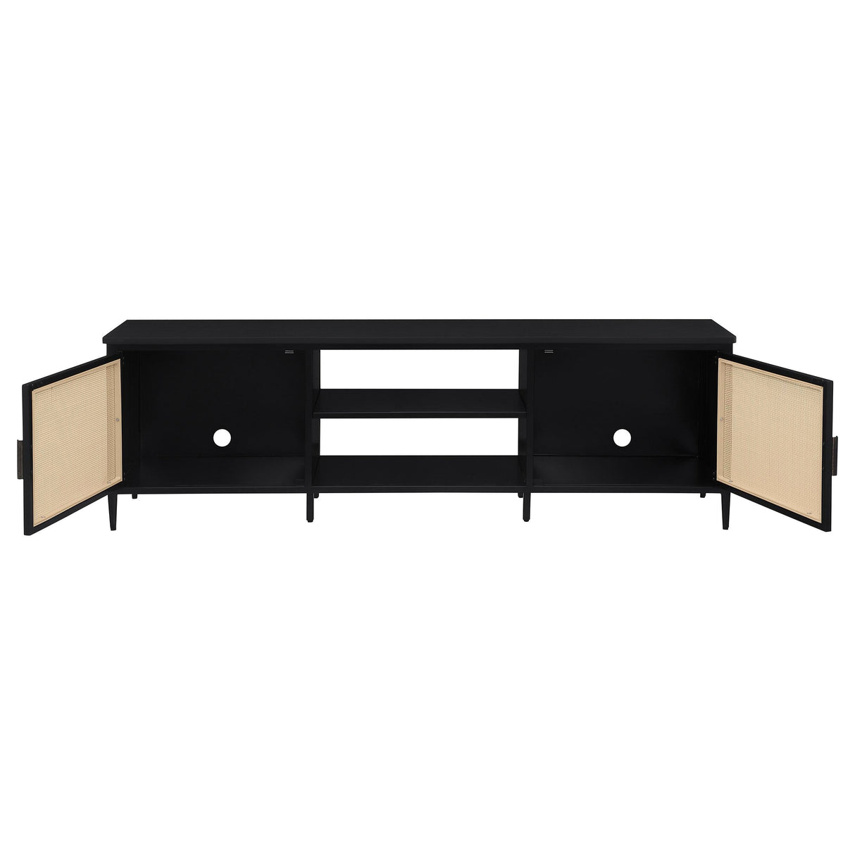 Amherst Black 2-Door Metal TV Stand Media Console by Coaster at Eve Furniture