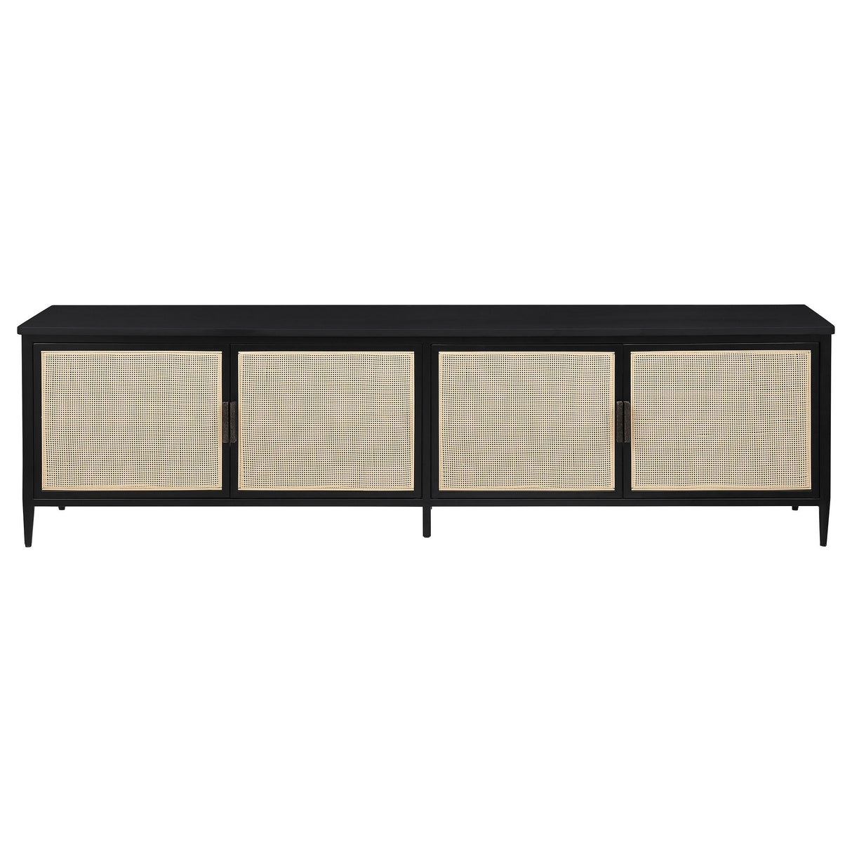 Amherst Black 4-Door Metal TV Stand Media Console by Coaster at Eve Furniture