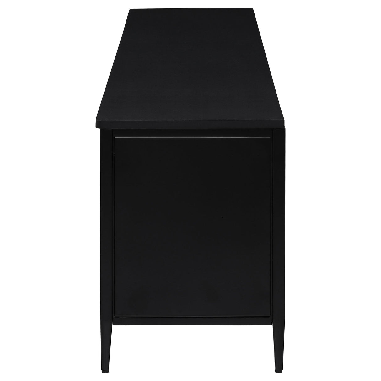 Amherst Black 4-Door Metal TV Stand Media Console by Coaster at Eve Furniture