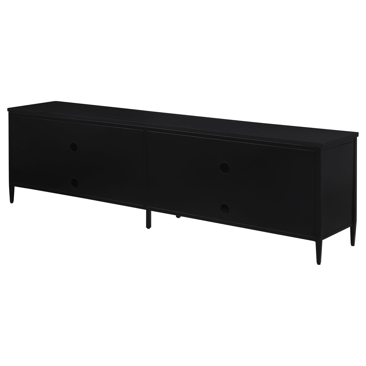 Amherst Black 4-Door Metal TV Stand Media Console by Coaster at Eve Furniture