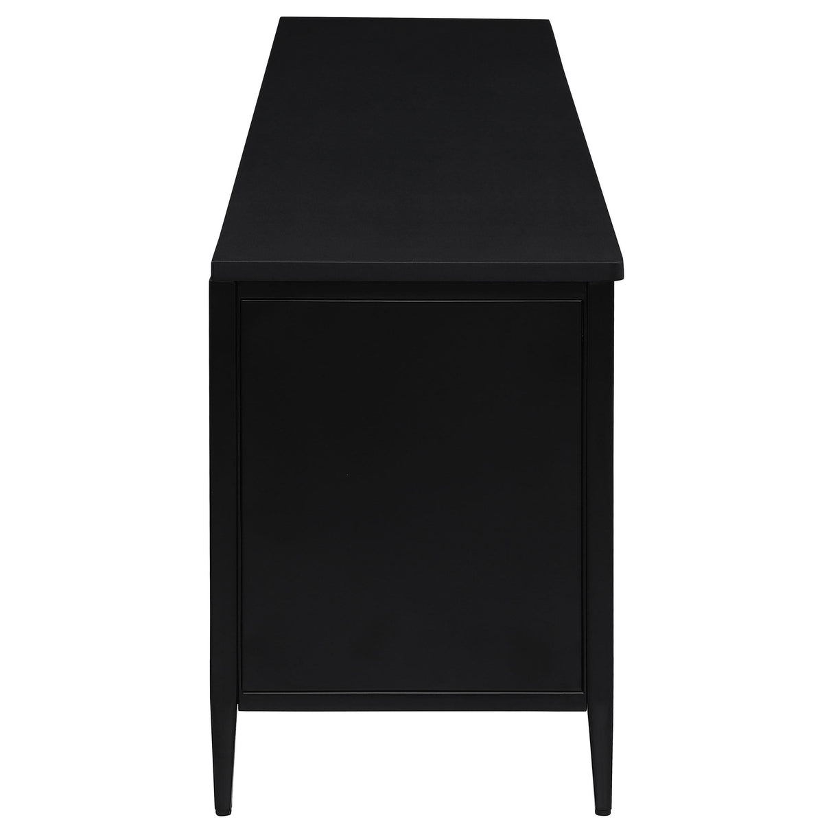 Amherst Black 4-Door Metal TV Stand Media Console by Coaster at Eve Furniture