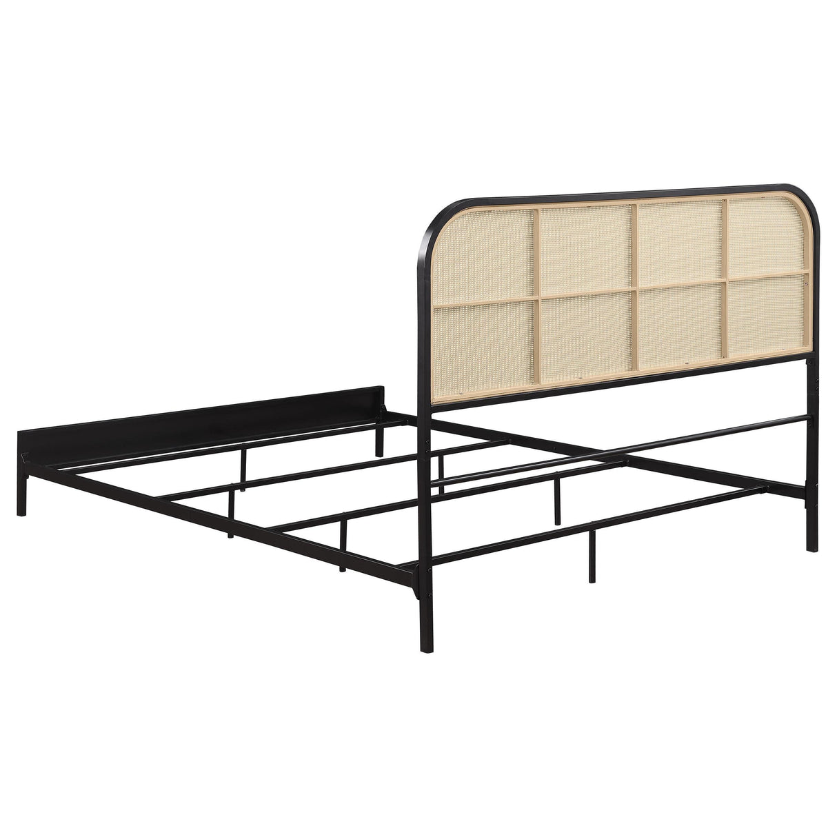 Amherst Black Radio Weave Rattan Metal Eastern King Bed by Coaster at Eve Furniture