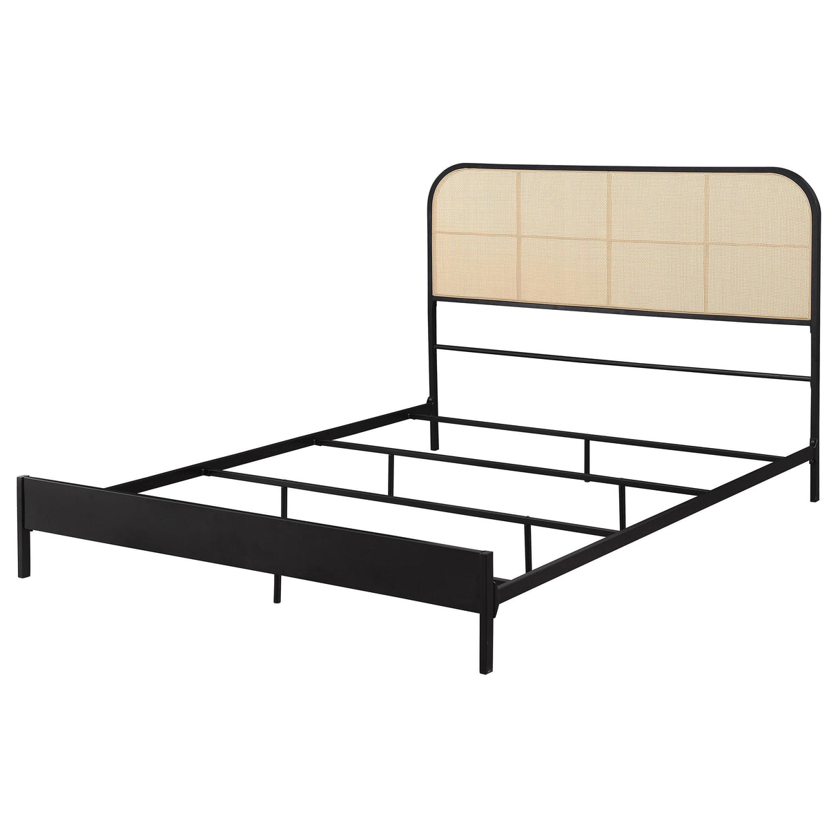 Amherst Black Radio Weave Rattan Metal Queen Bed by Coaster at Eve Furniture