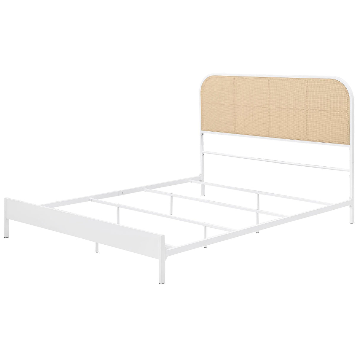 Amherst White Radio Weave Rattan Metal Queen Bed by Coaster at Eve Furniture