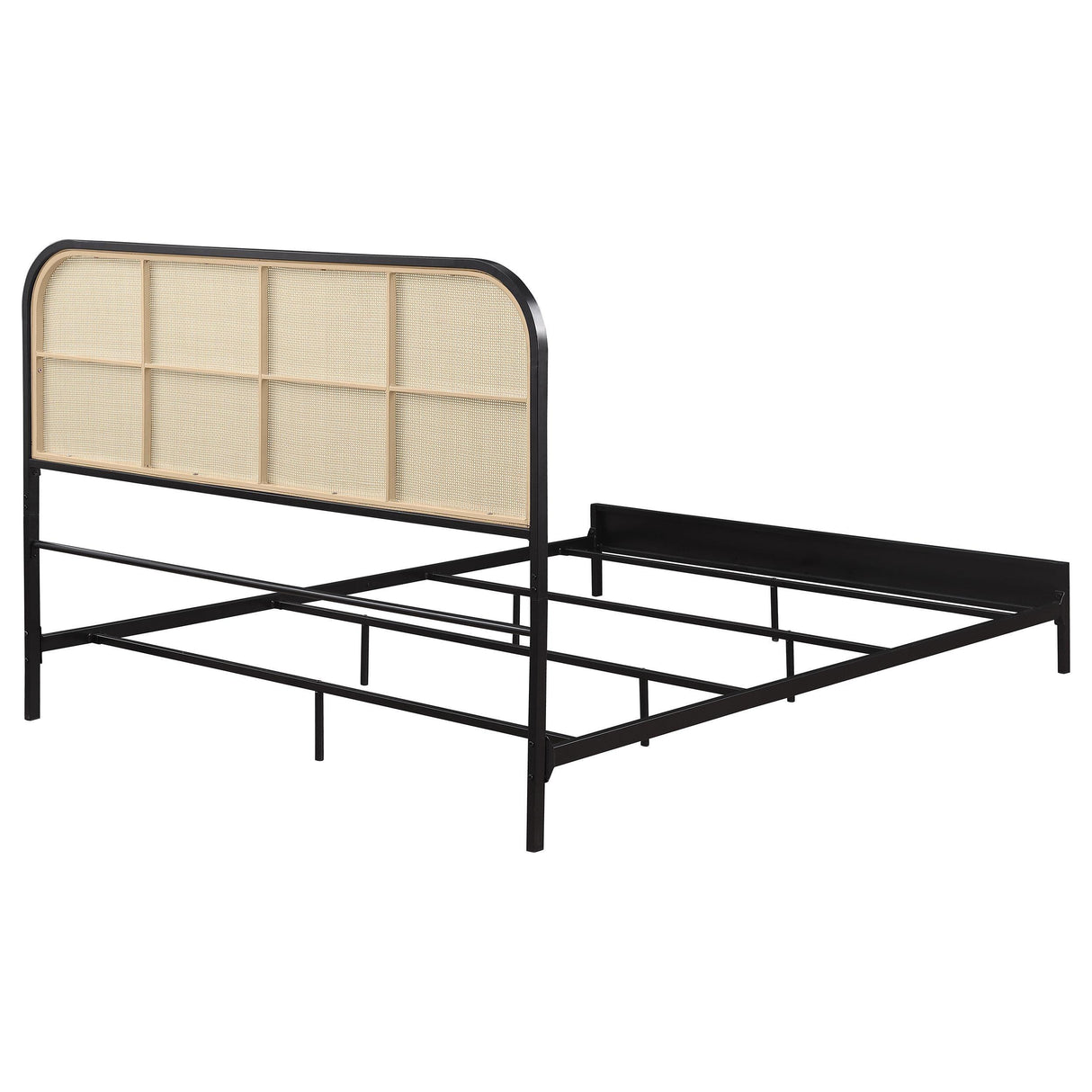 Amherst Black Radio Weave Rattan Metal Queen Bed by Coaster at Eve Furniture