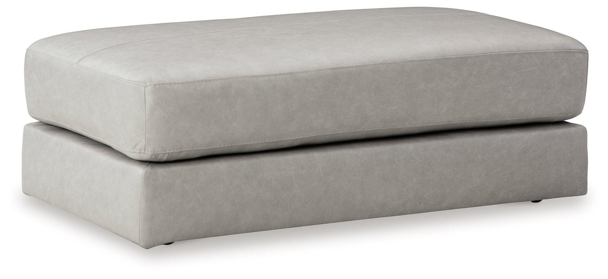 Amiata Glacier Oversized Accent Ottoman by Ashley at Eve Furniture