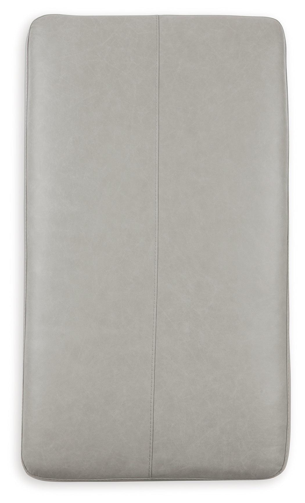 Amiata Glacier Oversized Accent Ottoman by Ashley at Eve Furniture