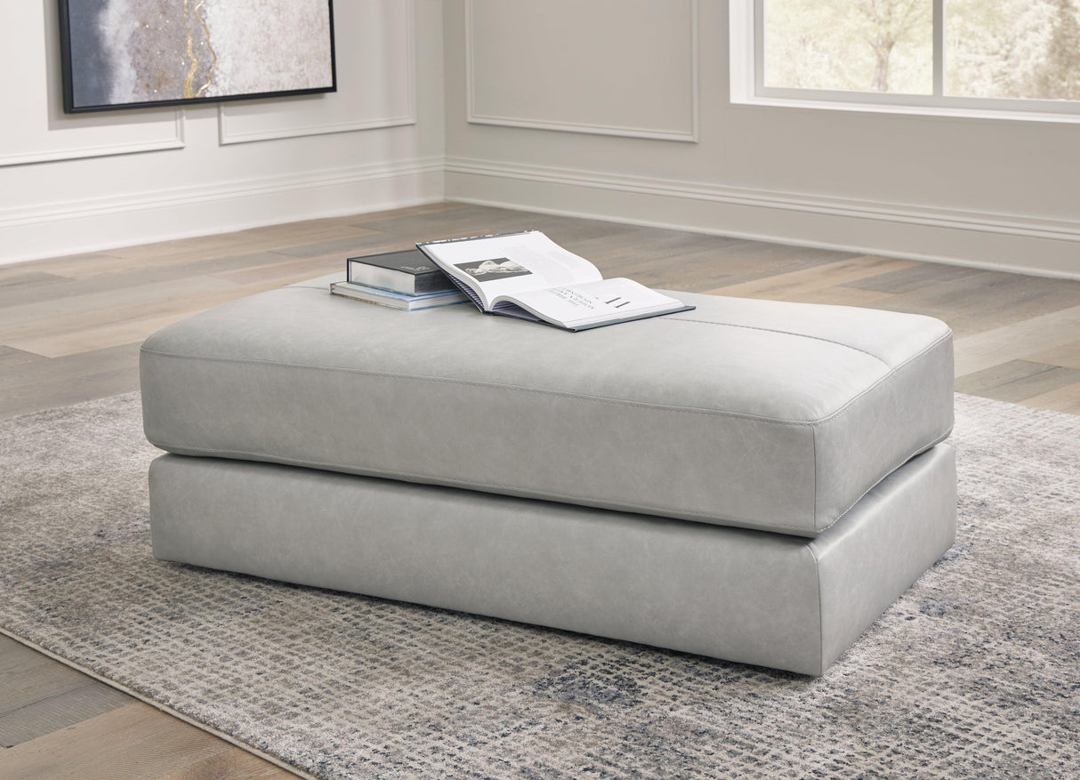 Amiata Glacier Oversized Accent Ottoman by Ashley at Eve Furniture