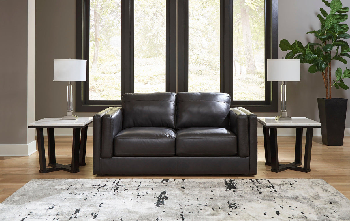 Amiata Onyx Leather Living Room Set by Ashley at Eve Furniture