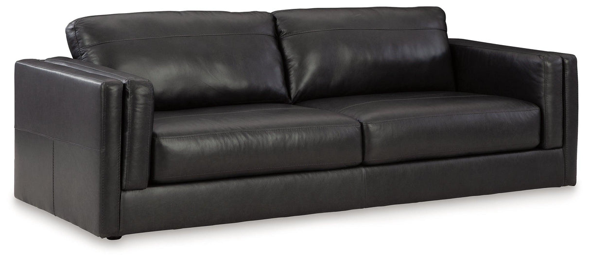 Amiata Onyx Leather Sofa by Ashley at Eve Furniture