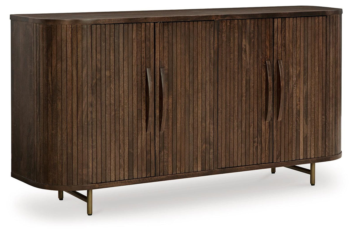 Amickly Dark Brown Accent Cabinet by Ashley at Eve Furniture