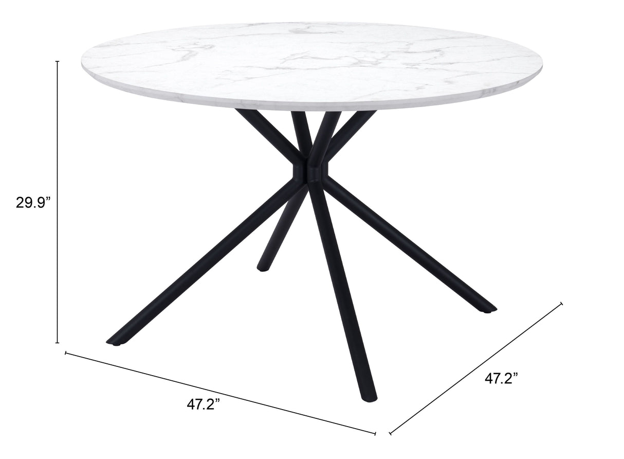 Amiens Dining Table White by Zuomod at Eve Furniture