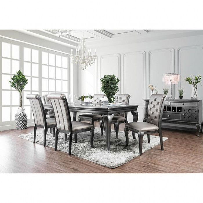 Amina Gray 9-Piece Dining Room Set by Furniture of America at Eve Furniture