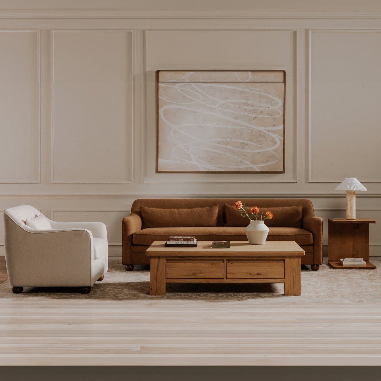 Amira Oat Accent Chair by Moe's Home at Eve Furniture