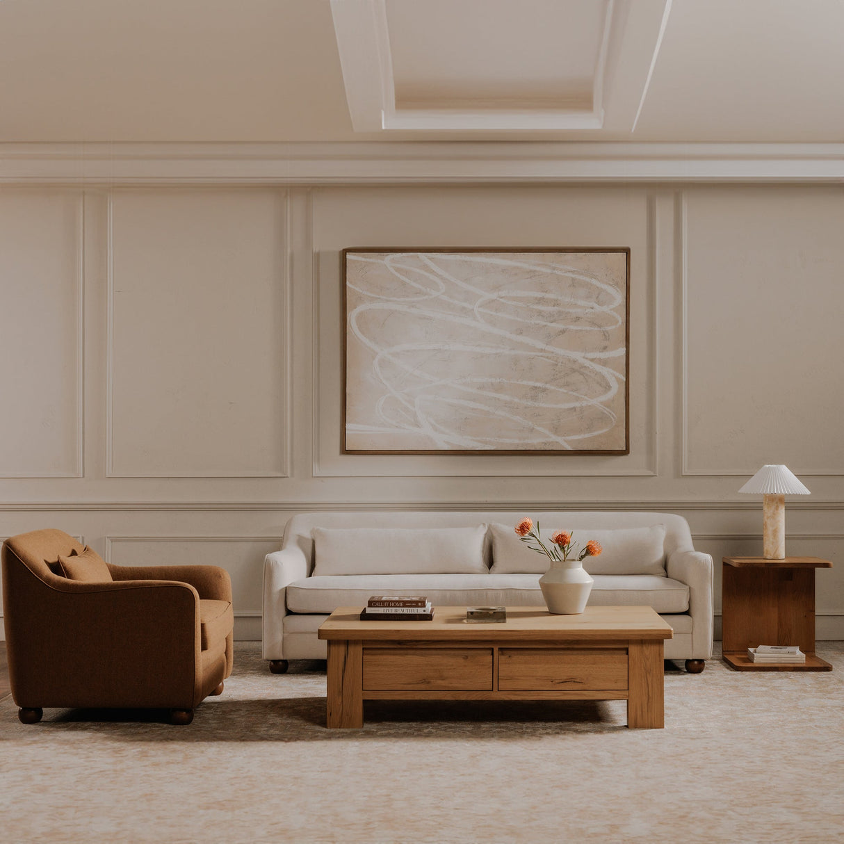 Amira Oat Sofa by Moe's Home at Eve Furniture