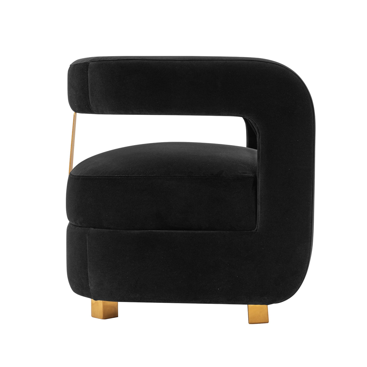 Amirah Accent Chair in Black by Manhattan Comfort at Eve Furniture