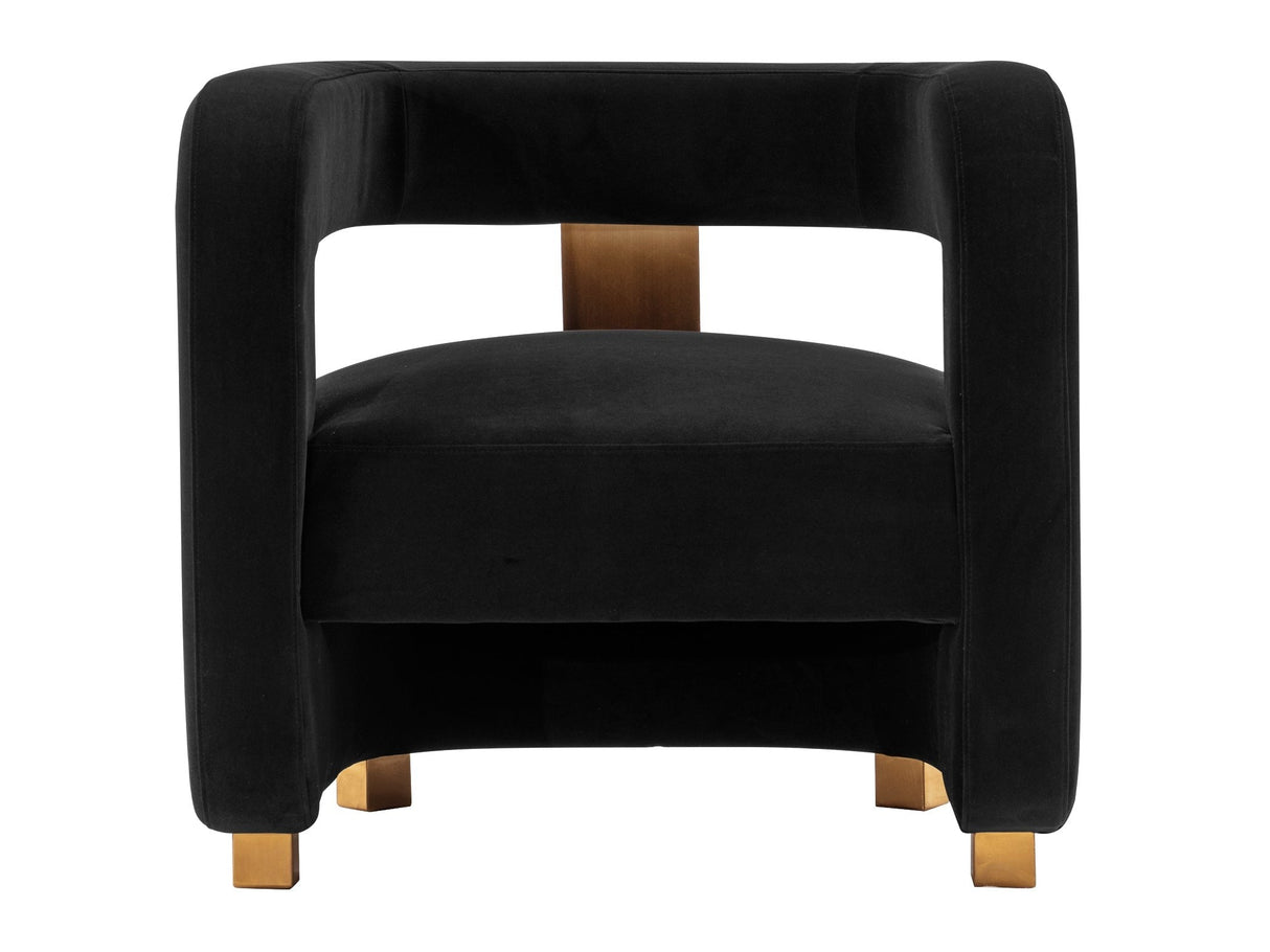 Amirah Accent Chair in Black by Manhattan Comfort at Eve Furniture