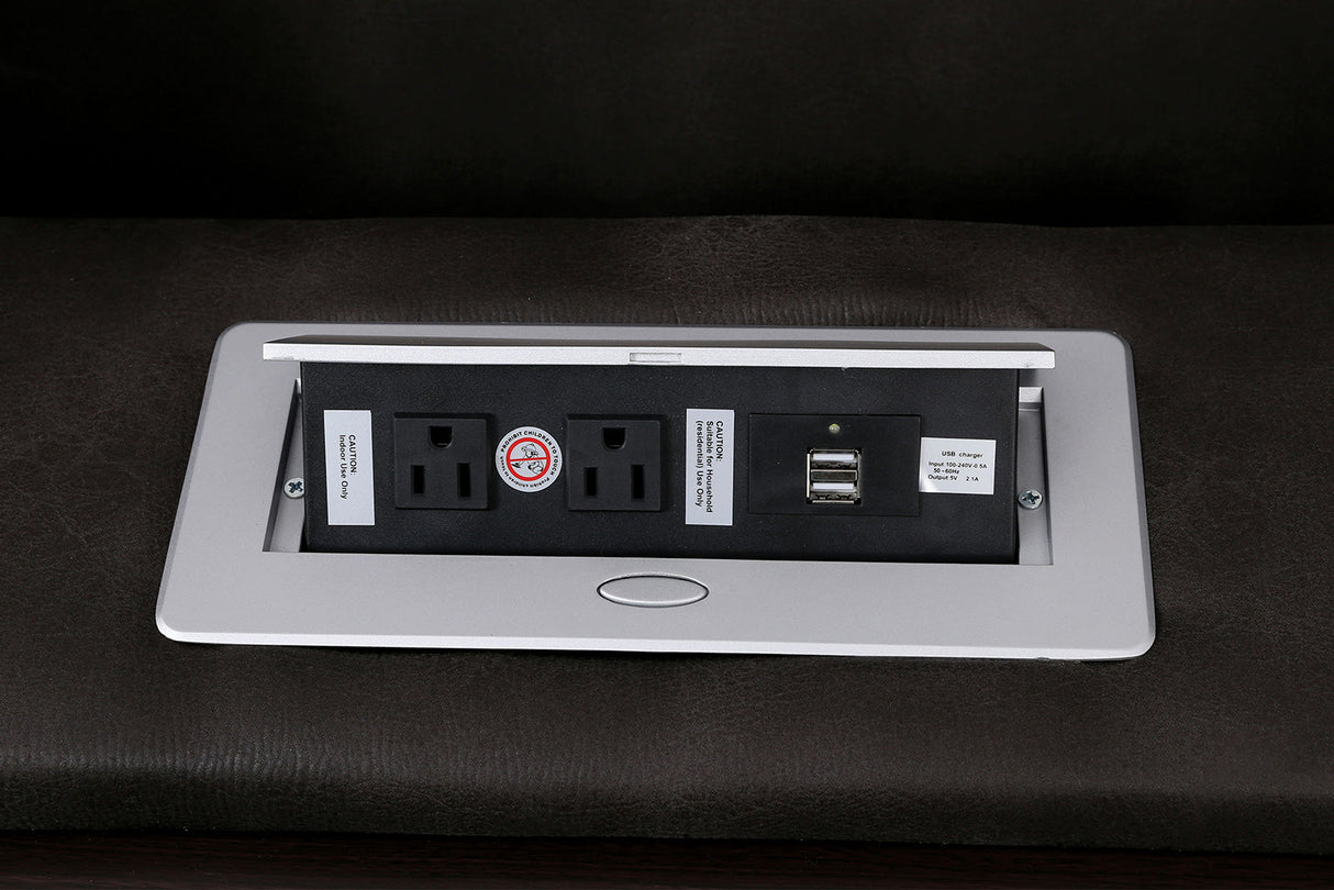 Amirah Dark Gray Sofa & Glider Loveseat by Furniture of America at Eve Furniture