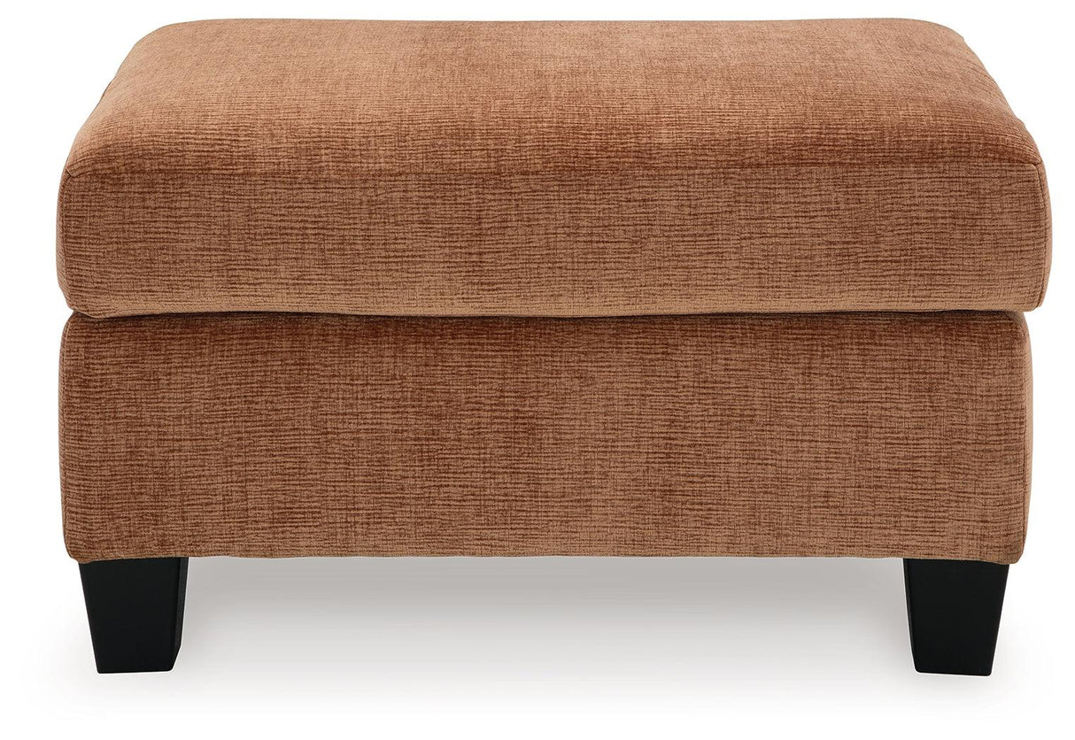 Amity Bay Clay Ottoman by Ashley at Eve Furniture