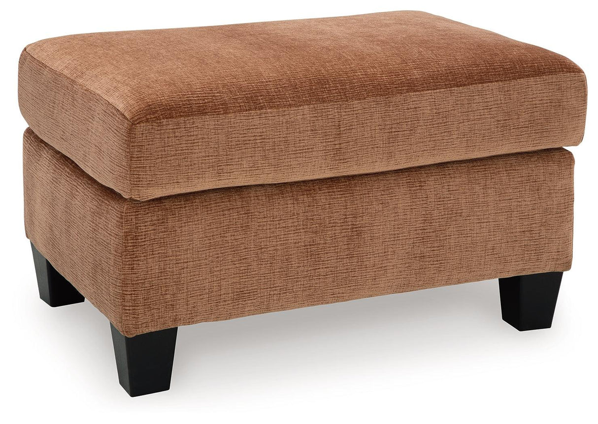 Amity Bay Clay Ottoman by Ashley at Eve Furniture
