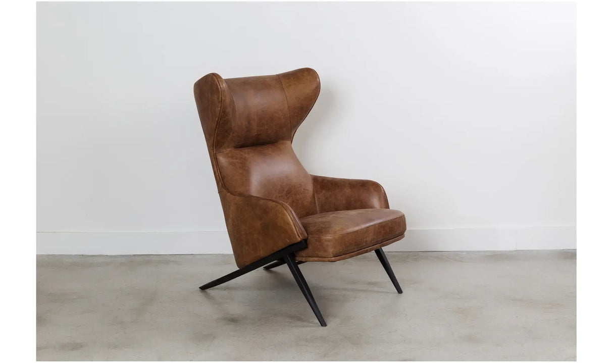 Amos Leather Accent Chair by Moe's Home at Eve Furniture