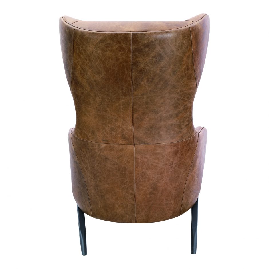 Amos Leather Accent Chair by Moe's Home at Eve Furniture