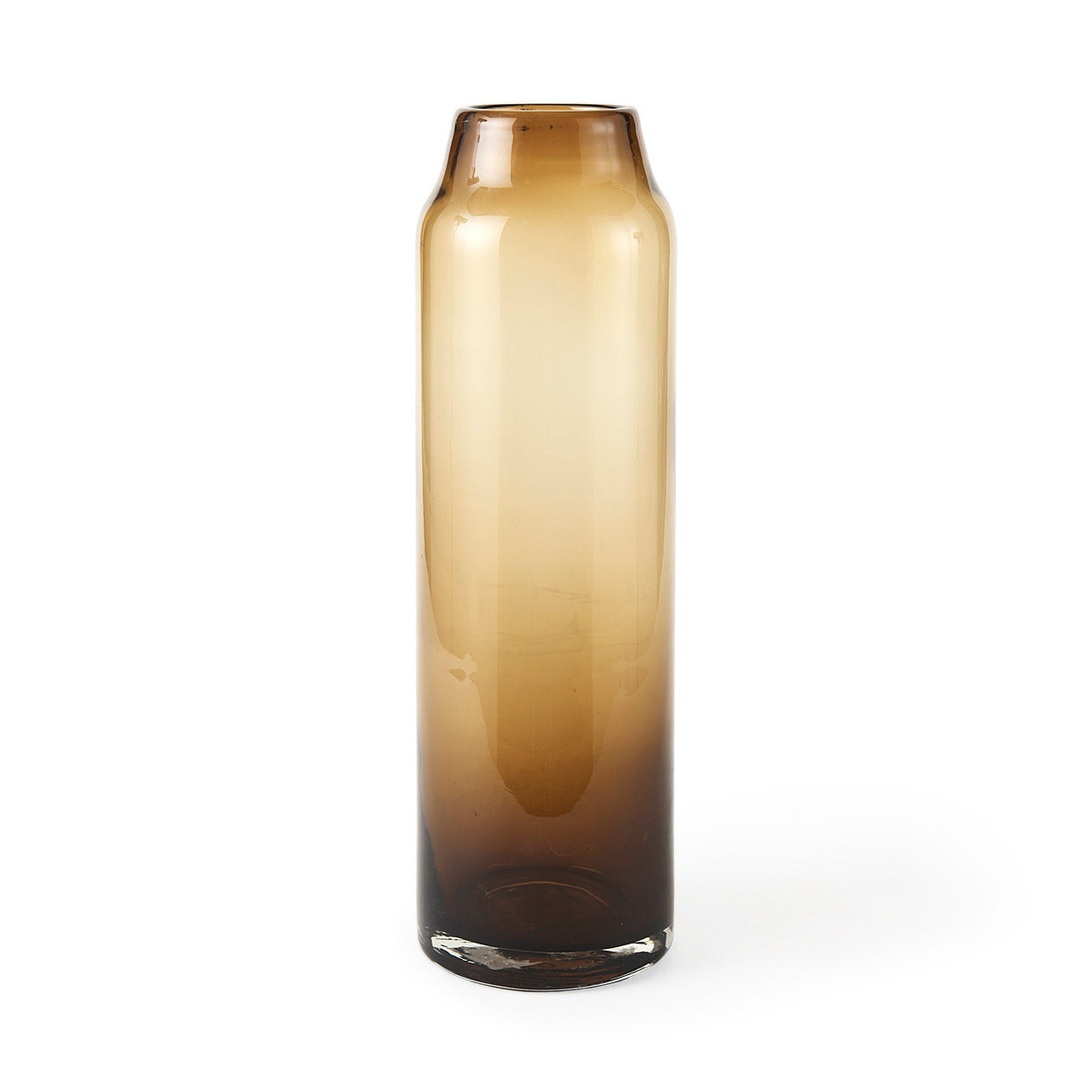 Amrita 4.8L x 4.8W x 16.0H Golden Brown Glass Vase by Mercana at Eve Furniture