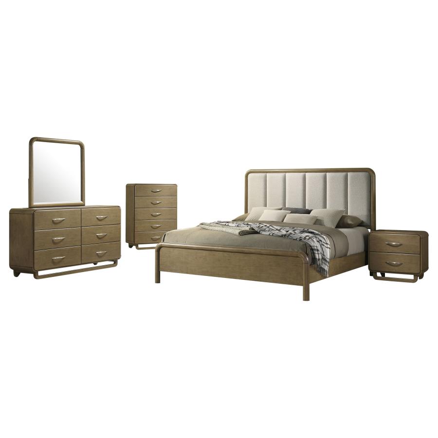 Amsbury Nutmeg 5-Piece Eastern King Bedroom Set by Coaster at Eve Furniture