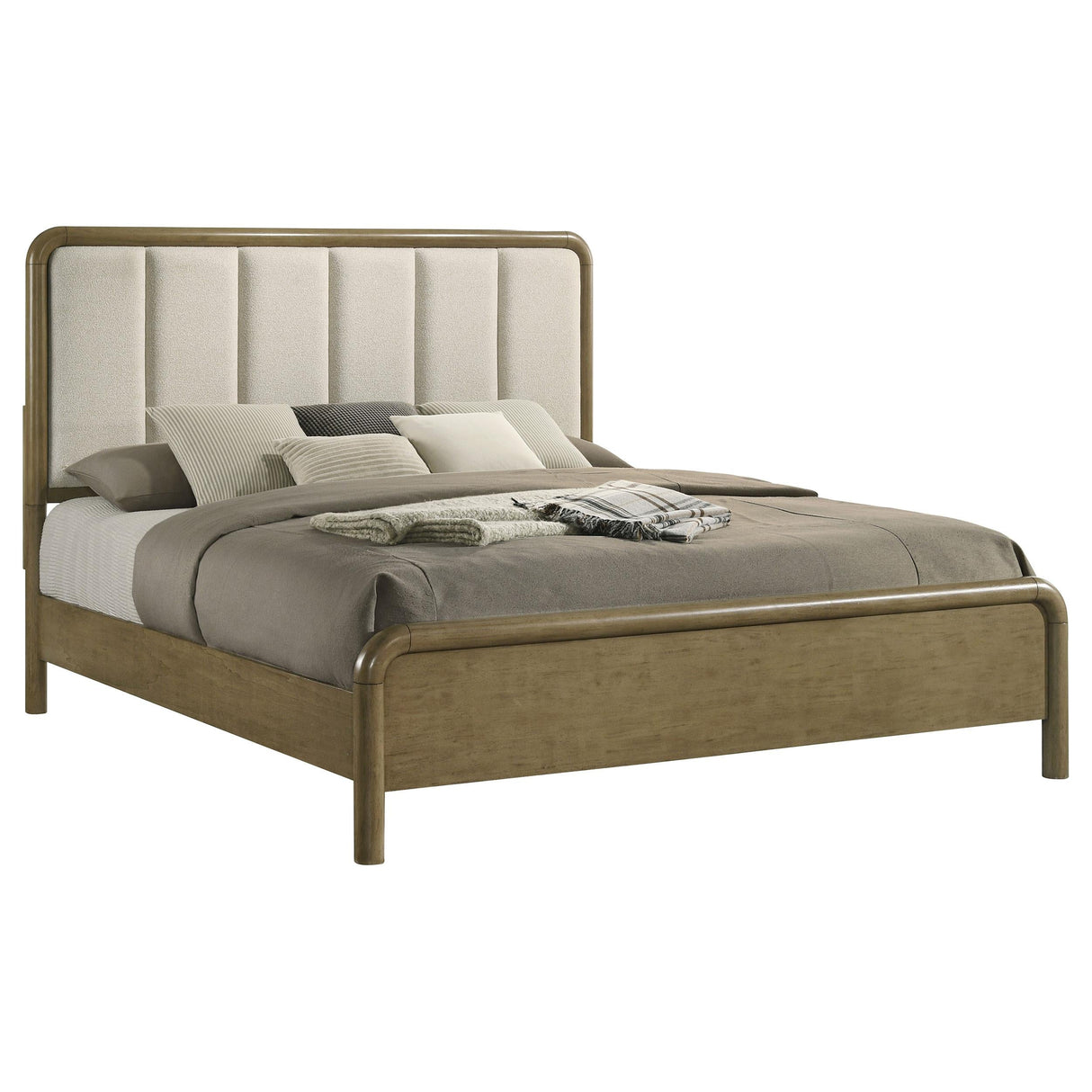 Amsbury Nutmeg Upholstered Queen Bed by Coaster at Eve Furniture