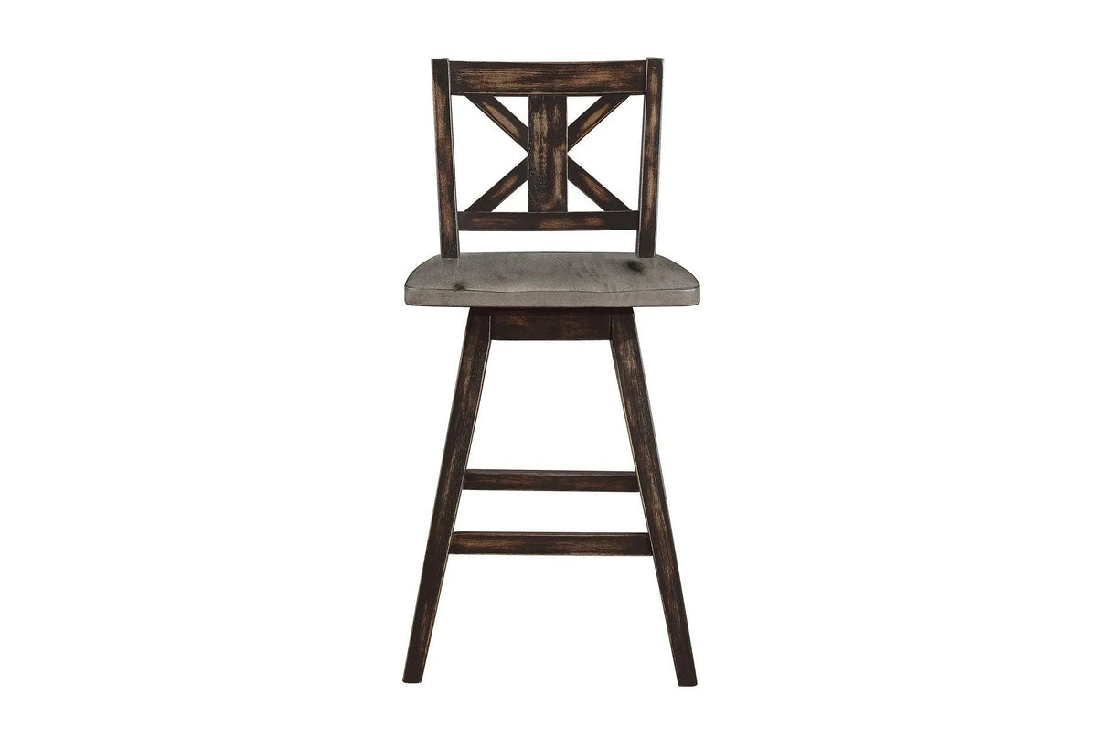 Amsonia Gray/Black Counter Height Set by Homelegance at Eve Furniture