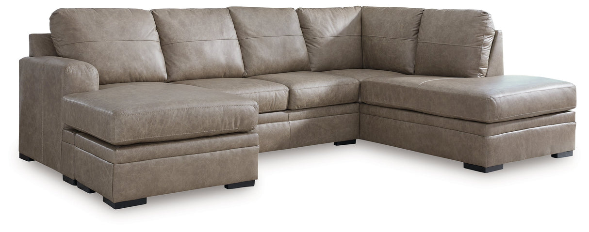 Amuleto Desert 2-Piece Right Arm Facing (RAF) Chaise Sectional by Ashley at Eve Furniture