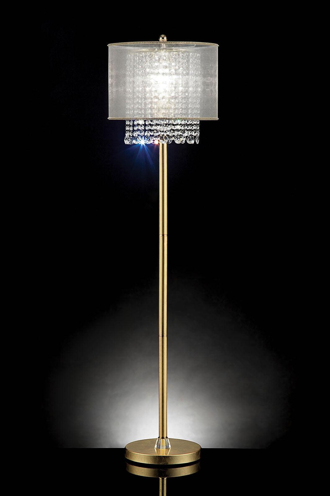 Ana Gold Floor Lamp by Furniture of America at Eve Furniture