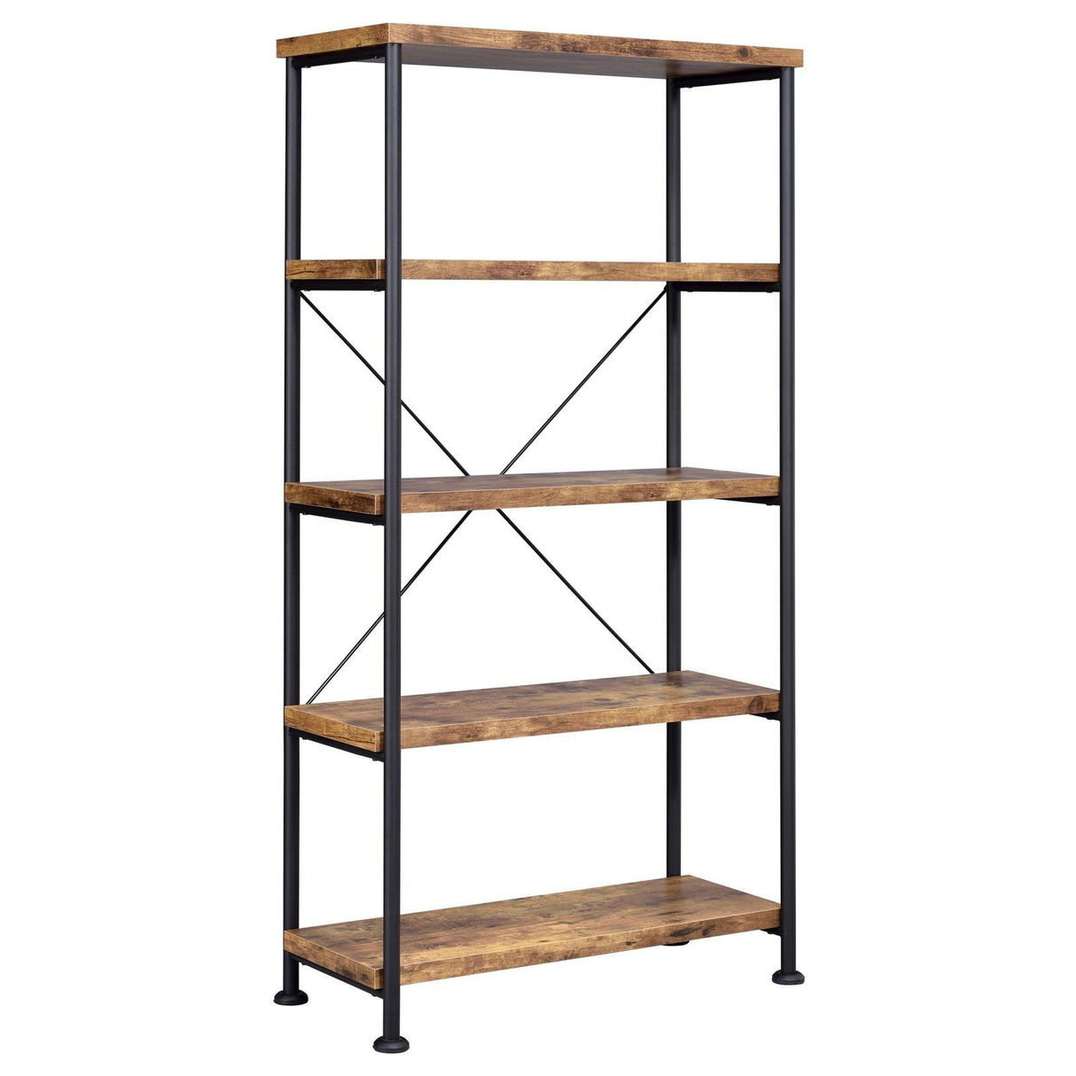 Analiese Antique Nutmeg 4-Shelf Bookcase by Coaster at Eve Furniture
