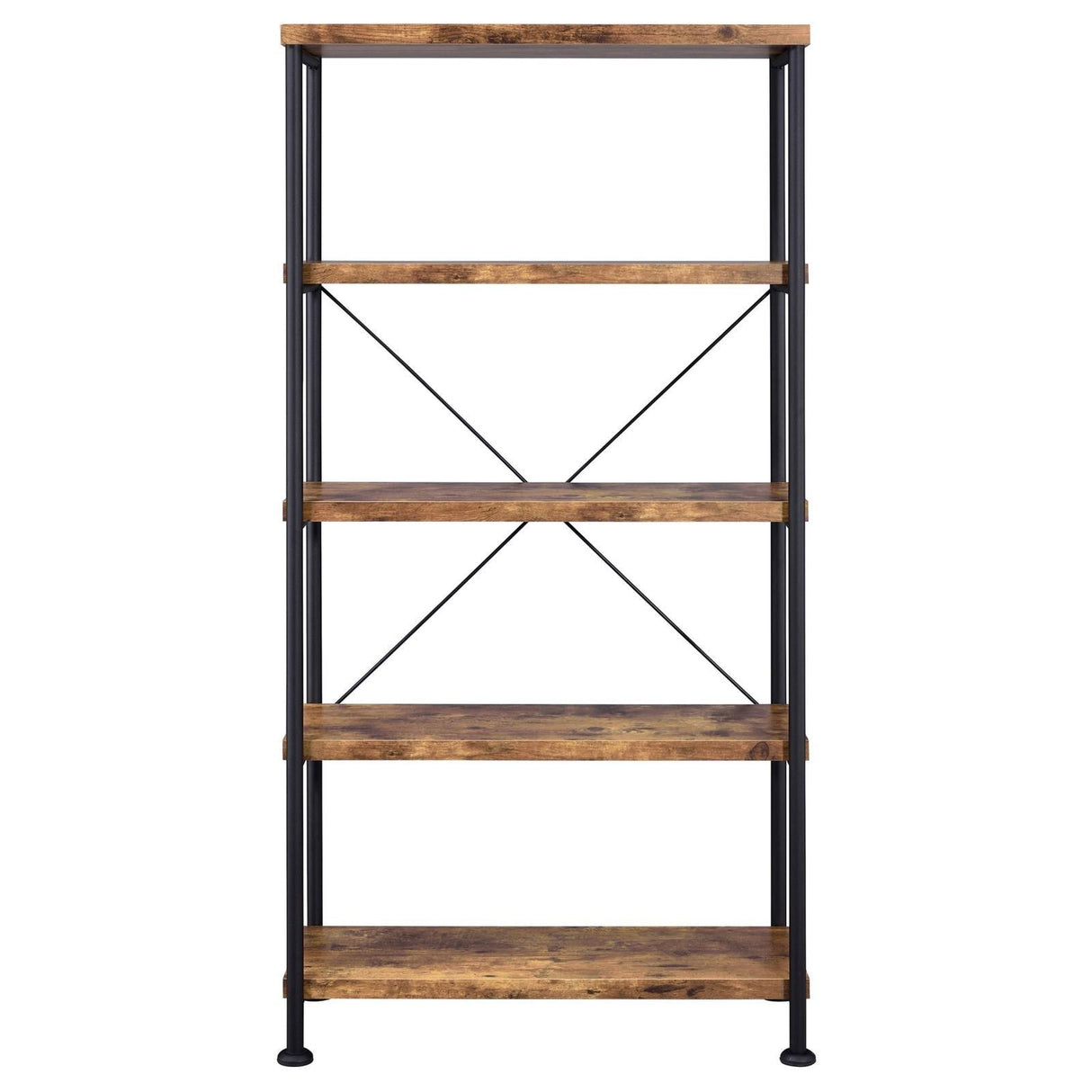 Analiese Antique Nutmeg 4-Shelf Bookcase by Coaster at Eve Furniture