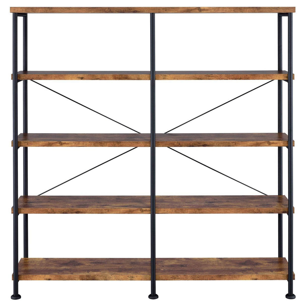 Analiese Antique Nutmeg 4-Shelf Open Bookcase by Coaster at Eve Furniture