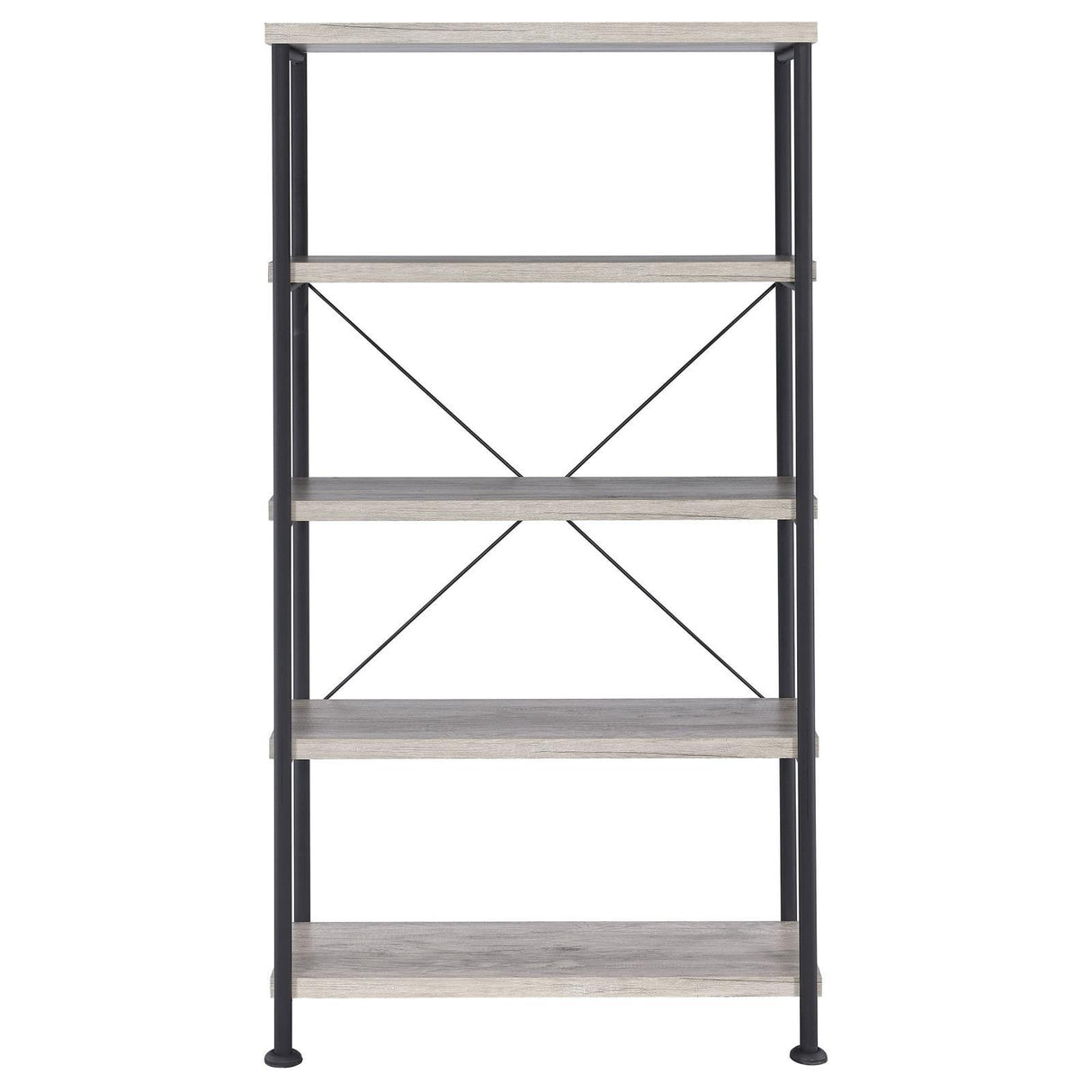 Analiese Gray Driftwood 4-Shelf Bookcase by Coaster at Eve Furniture