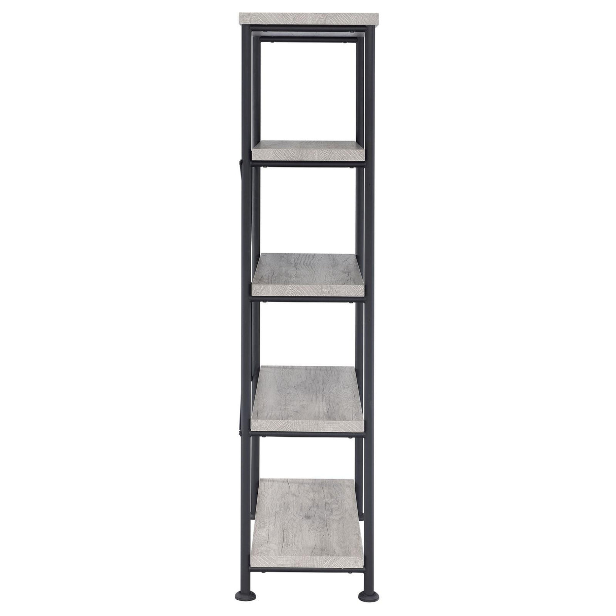 Analiese Gray Driftwood 4-Shelf Bookcase by Coaster at Eve Furniture
