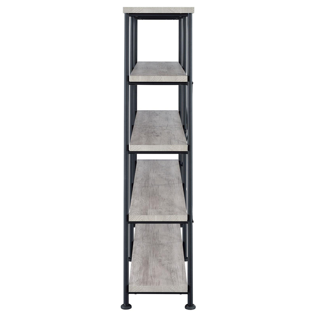 Analiese Gray Driftwood 4-Shelf Open Bookcase by Coaster at Eve Furniture