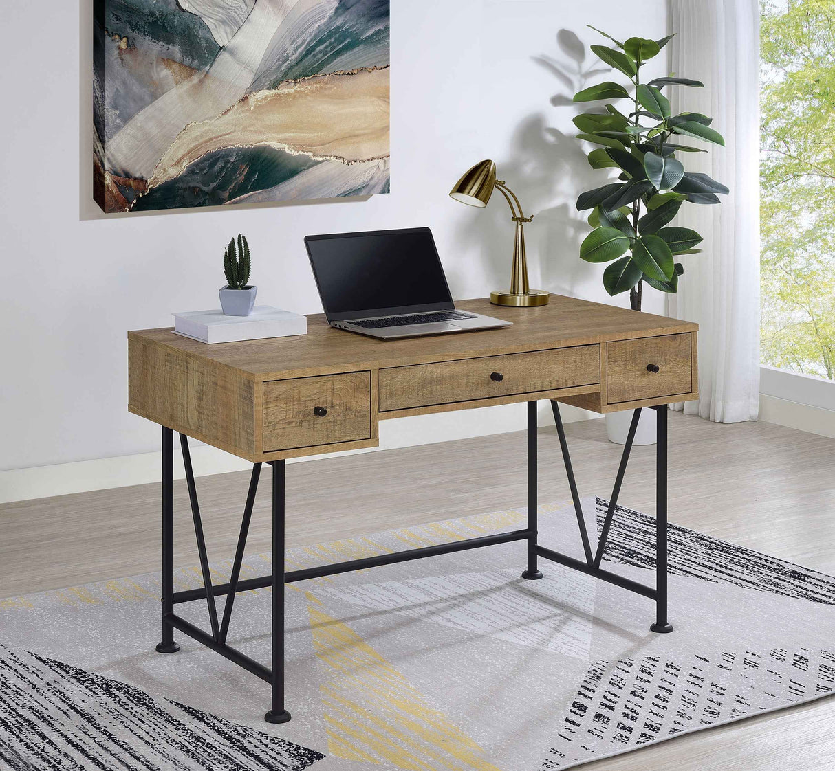 Analiese Mango 47-inch 3-drawer Writing Desk by Coaster at Eve Furniture