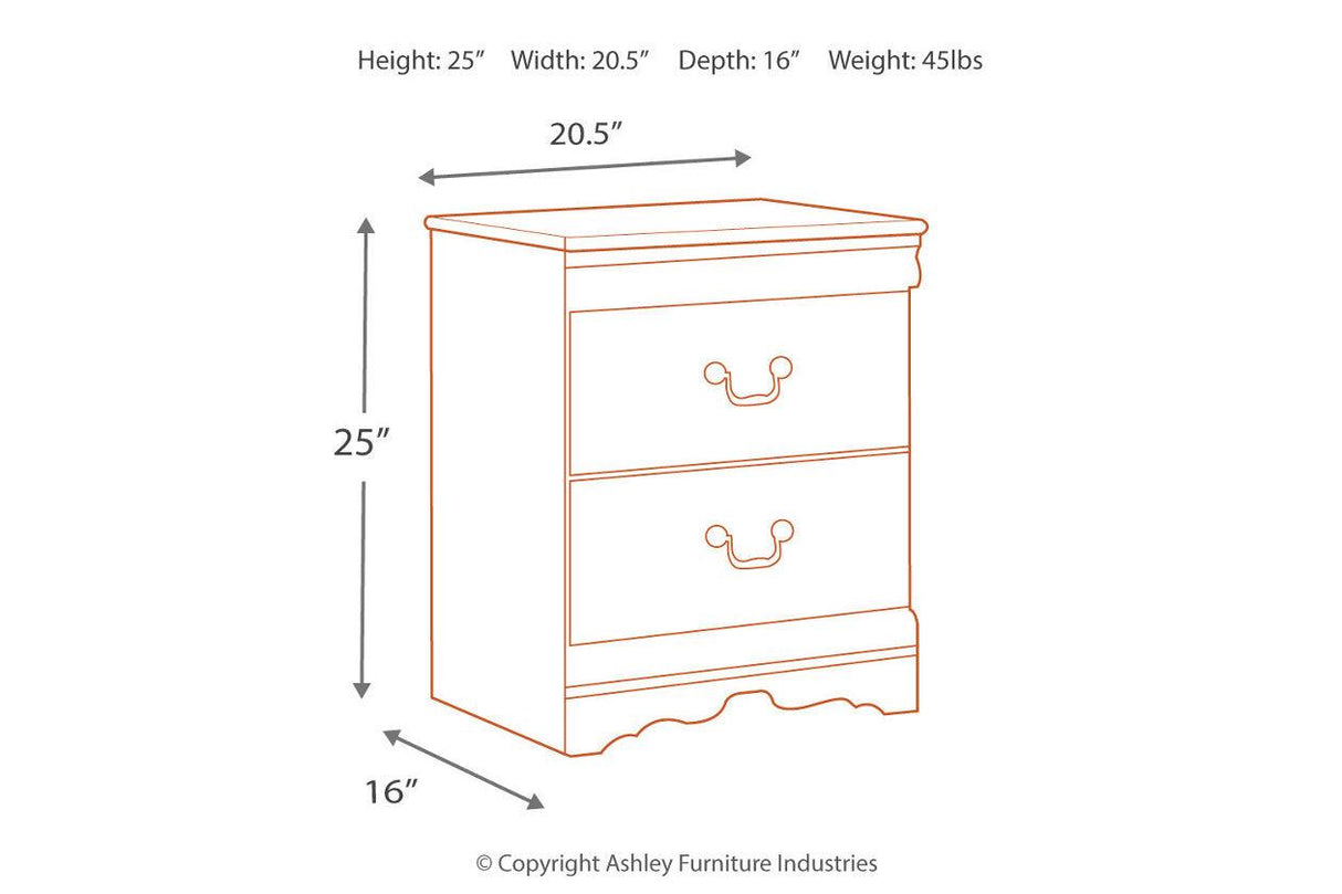 Anarasia White Nightstand by Ashley at Eve Furniture